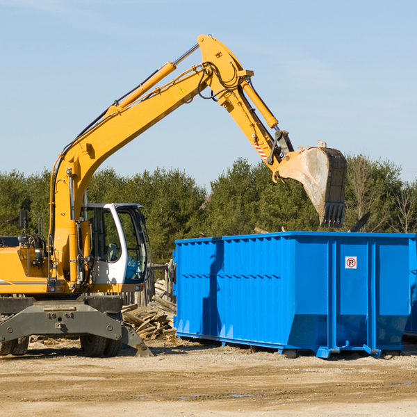 are there any restrictions on where a residential dumpster can be placed in Dillsboro